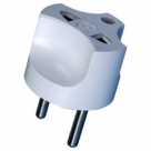 Переходник "TOKER" 1S евро ун. 6А белый