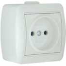 Розетка 1-м ОП Ната б/з керам. бел. Lezard 