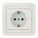 Розетка 1-м СП МИРА Белый с/з керамика Lezard 701-0202-122