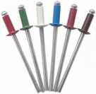 Заклепка, 4 х 10, вытяжная,сталь/сталь 3005 Красное вино