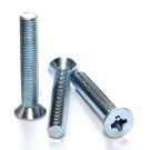 Винт, 8 х 50, потайная головка Pozi, цинк, DIN 965 (Тайвань)