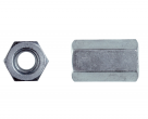 Гайка, м16, соединительная, цинк, Din 9334