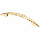 Ручка-скоба мебельная ЧИБИС мет 96-6114 с перфорацией заост. (золото)