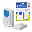 Звонок беспров,VOLPE Q022.полиф.16 мел. 30м бел. 1 кноп. индик. 