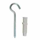 Крюк с дюбелем, 5,5 х 57 (10х50), U-образные