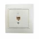 Розетка 1-м Мира Компьютер белая Lezard