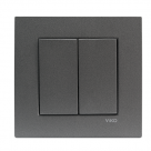 Zena Дымчатый выключатель 2кл,c индик,