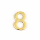 Цифра дверная на клеевой основе "8" пластик ,золото
