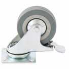 Колесо поворотное с тормозом d-50 мм крепление платформенное СИБРТЕХ 