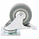 Колесо поворотное с тормозом d-100 мм крепление платформенное СИБРТЕХ 