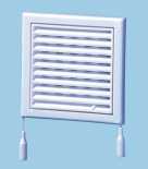 Решётка в рамке 200х200 жалюзи+шнурок Люкс