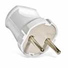 Вилка эл. прямая б/з белая SmartBay