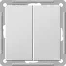 Zena Белый выключатель 2кл, без рамки