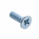 Винт, 4 х 30, потайная головка Pozi, цинк, DIN 965 (Тайвань)