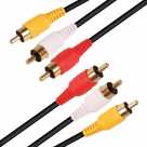 Кабель 3RCA для видеосигнала и стереофонического звука 3м COLOR