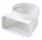 Соединитель угловой плоских/круглых каналов (55*110/100)